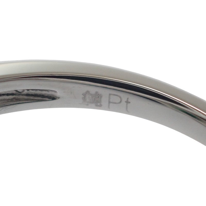 デザインジュエリー エメラルド 14号 リング Pt1000プラチナ グリーン エメラルド ダイヤモンド レディース【中古】【Aランク】