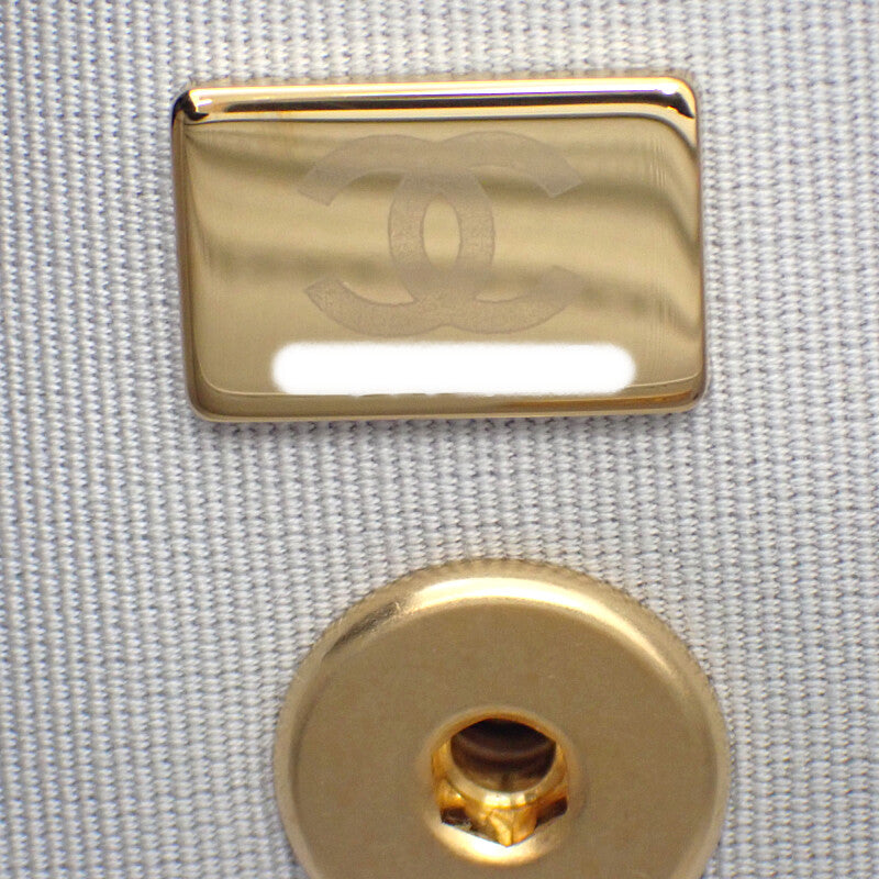 シャネル CHANEL ミニフラップ AS5258_B19389_NADOF ショルダーバッグ ラムスキン グレー ゴールド金具 レディース【中古】【Aランク】