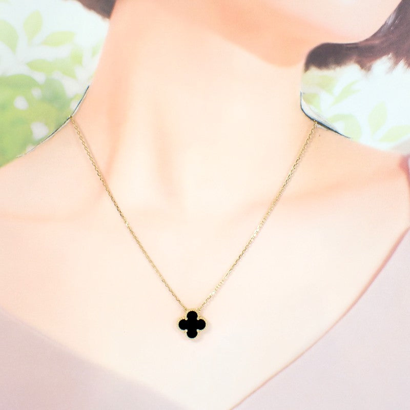 ヴァンクリーフ＆アーペル Van Cleef & Arpels ヴィンテージ アルハンブラ VCARA45800 ネックレス K18イエローゴールド オニキス レディース【中古】【Aランク】