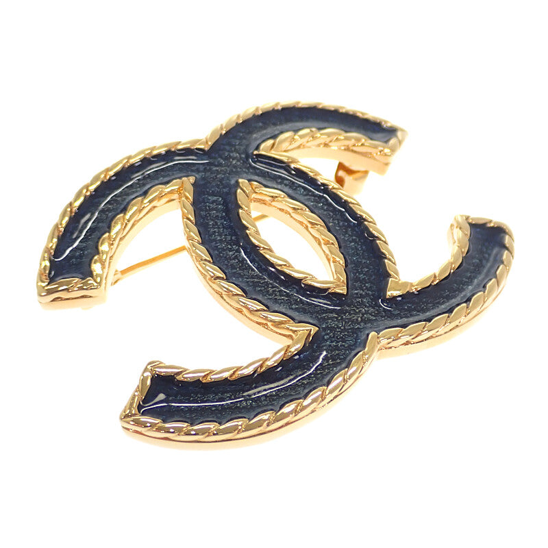 シャネル CHANEL ココマーク I24P刻印 ABC726B15375NU456 ブローチ メタル デニムカラー ネイビー系 レディース【中古】【Aランク】