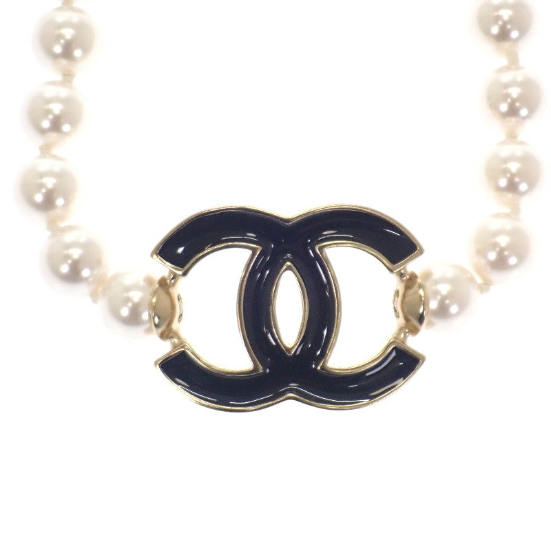 シャネル CHANEL CCパール ABF374_B19980 チョーカー メタル ゴールド ブラック レディース【中古】【Aランク】