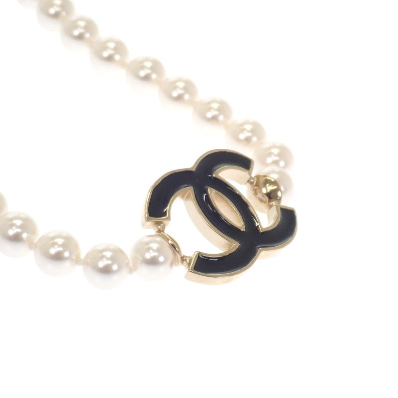 シャネル CHANEL CCパール ABF374_B19980 チョーカー メタル ゴールド ブラック レディース【中古】【Aランク】