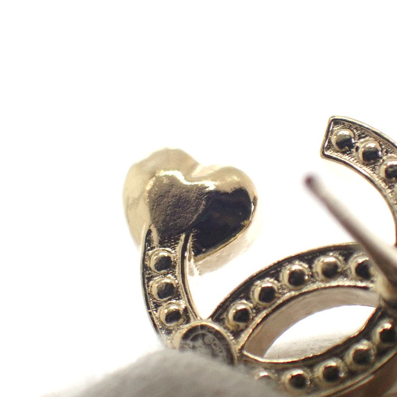 シャネル CHANEL ココマークハート ABG248_B21750_U3283 ピアス メタル ゴールド レディース【中古】【Aランク】