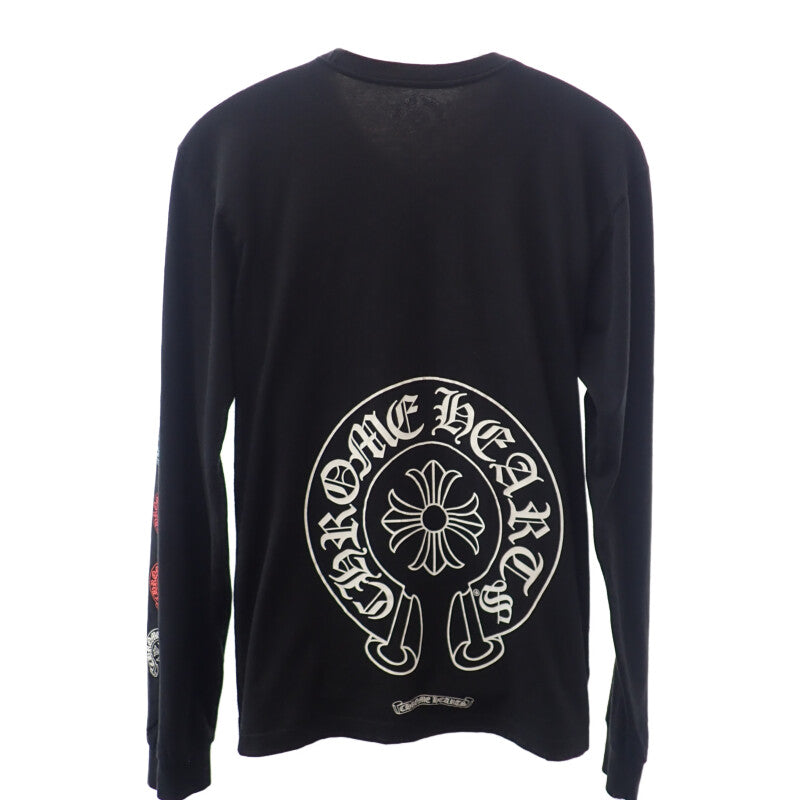 クロムハーツ CHROME HEARTS マルチカラー ロングスリーブ ホースシュー L 2212-304-0254 長袖Ｔシャツ ブラック メンズ【中古】【Bランク】