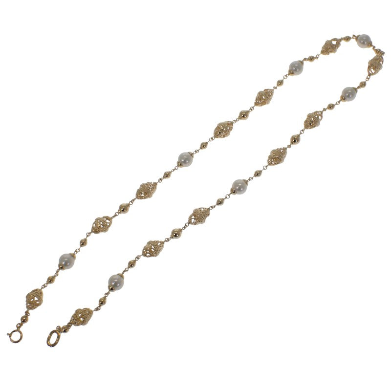 Mikimoto MIKIMOTO Pendant Necklace K18 Yellow Gold Pearl Ladies Men's [Used] [A Rank]