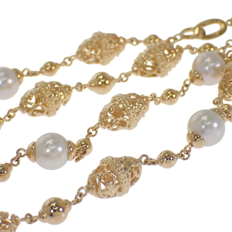 Mikimoto MIKIMOTO Pendant Necklace K18 Yellow Gold Pearl Ladies Men's [Used] [A Rank]