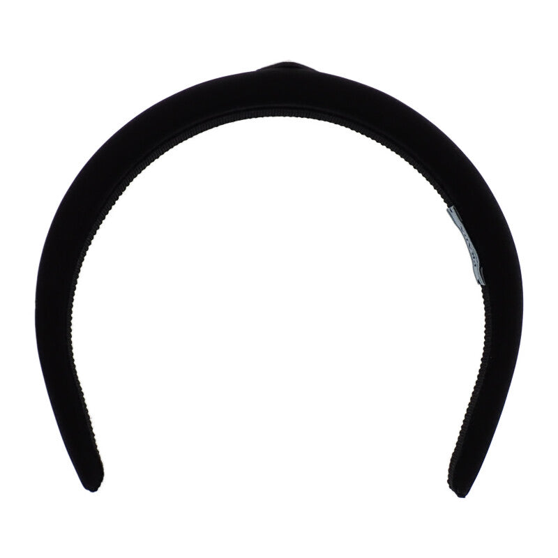プラダ PRADA ヘッドバンド 1IH080 ヘアアクセサリー ナイロン ブラック シルバー金具 レディース【中古】【Aランク】