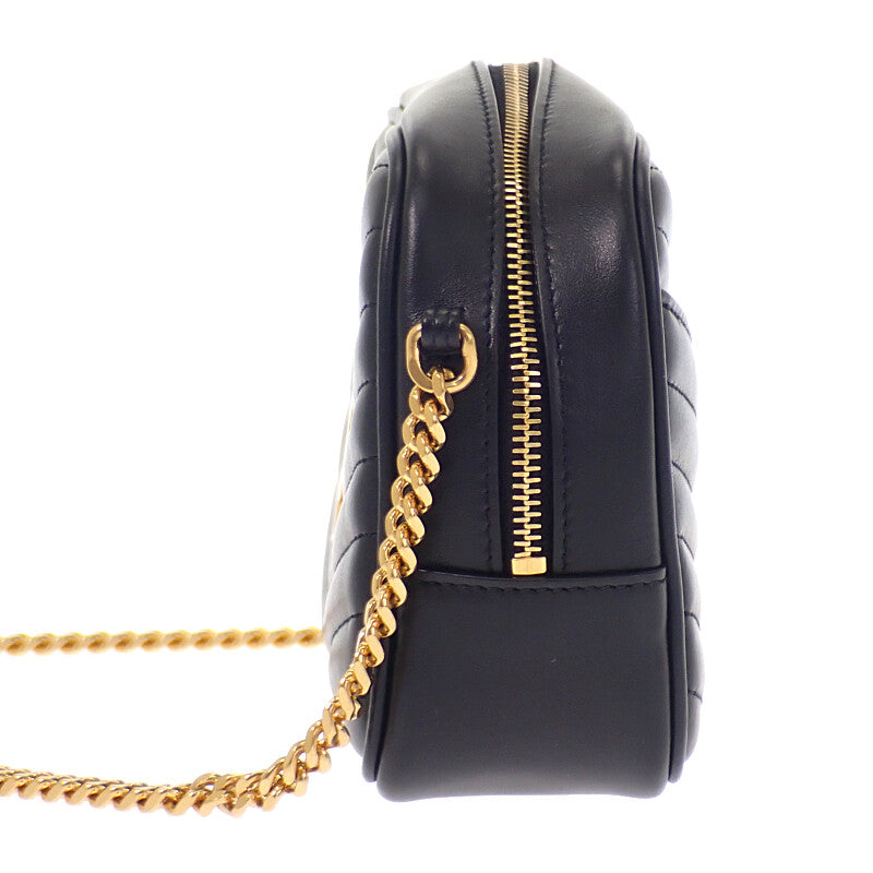 サンローラン SAINT LAURENT ルーミニ 748849DV7071000 ショルダーバッグ カーフ ブラック ゴールド金具 レディース【中古】【Aランク】