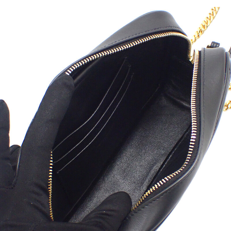 サンローラン SAINT LAURENT ルーミニ 748849DV7071000 ショルダーバッグ カーフ ブラック ゴールド金具 レディース【中古】【Aランク】