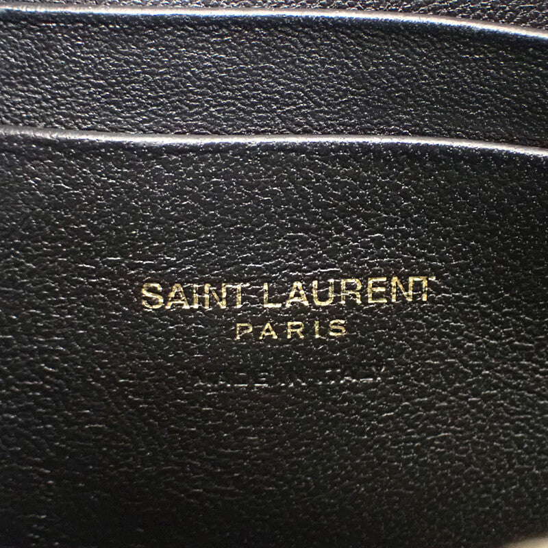 サンローラン SAINT LAURENT ルーミニ 748849DV7071000 ショルダーバッグ カーフ ブラック ゴールド金具 レディース【中古】【Aランク】