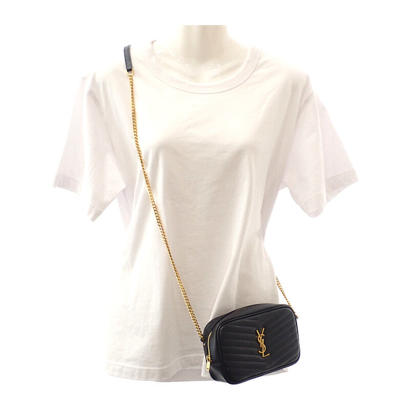 サンローラン SAINT LAURENT ルーミニ 748849DV7071000 ショルダーバッグ カーフ ブラック ゴールド金具 レディース【中古】【Aランク】