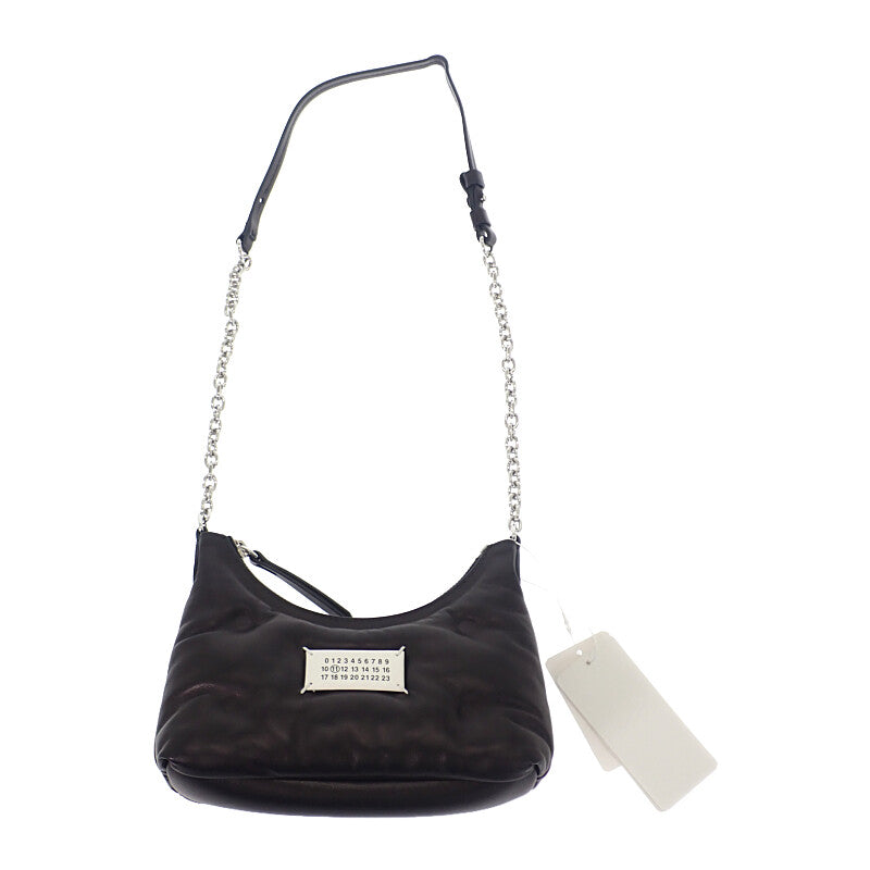 メゾンマルジェラ MAISON MARGIELA グラムスラム ホーボー マイクロ SB1WG0021P4300T8013 ショルダーバッグ ナッパレザー ブラック シルバー金具 レディース【中古】【Aランク】