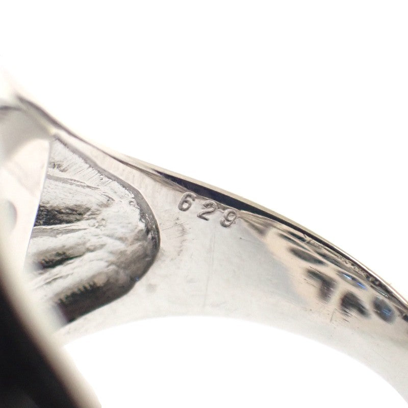 デザインジュエリー Pt900 16号 リング Pt900プラチナ ブルー シルバー サファイヤ ダイヤモンド レディース【中古】【Aランク】