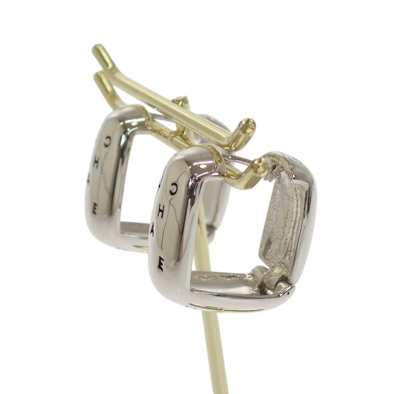 CHANEL Logo Pierced Earrings Silver 925 Ladies' [Used] [Rank A]