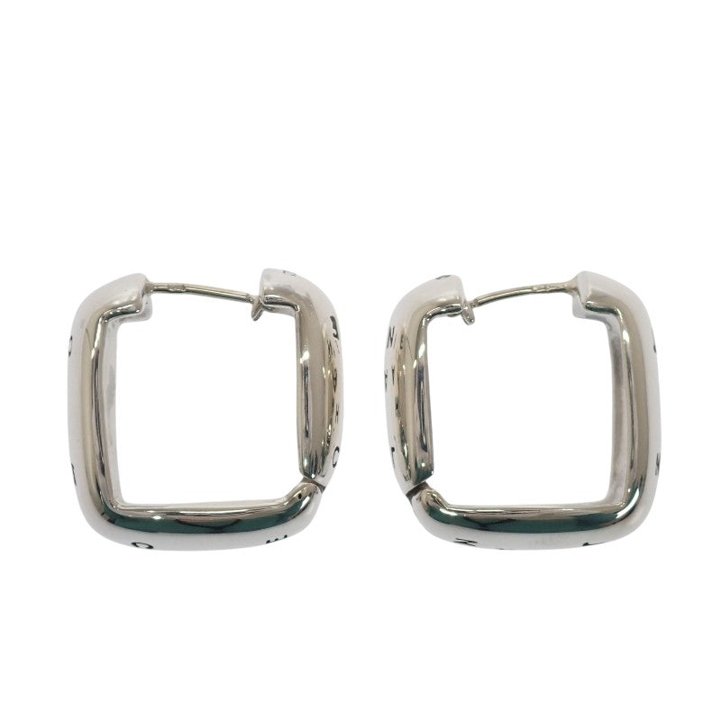 CHANEL Logo Pierced Earrings Silver 925 Ladies' [Used] [Rank A]