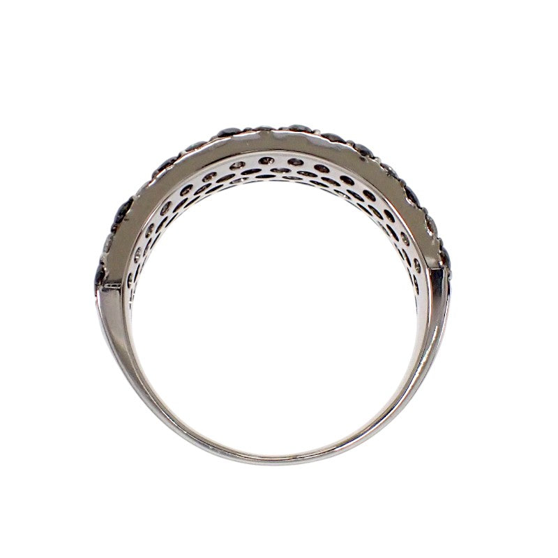 Designer Jewelry Size 13 Ring K18 White Gold Diamond Black Diamond Diamond Black Diamond Ladies [Used] [A Rank]