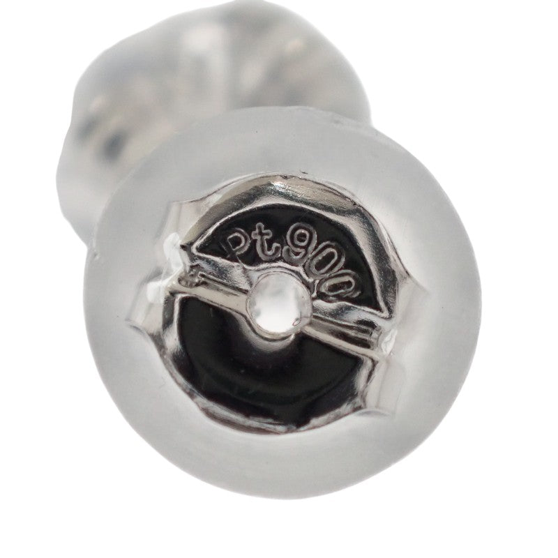 デザインジュエリー オーバル ピアス Pt900プラチナ サファイア ダイヤモンド レディース【中古】【Aランク】