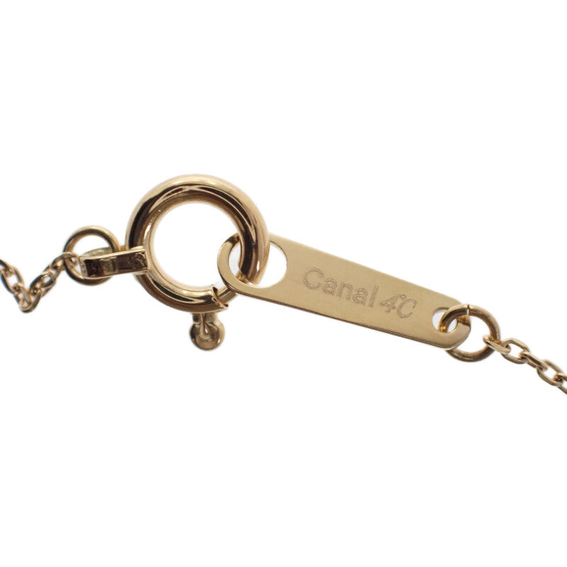 ヨンドシー 4℃ 一粒ダイヤモンド 151921123008 ネックレス K18イエローゴールド ダイヤモンド レディース【中古】【Aランク】