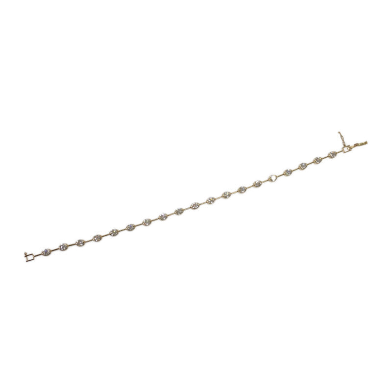 K18 デザインジュエリー ブレスレット K18イエローゴールド ダイヤモンド メンズ レディース【中古】【Aランク】