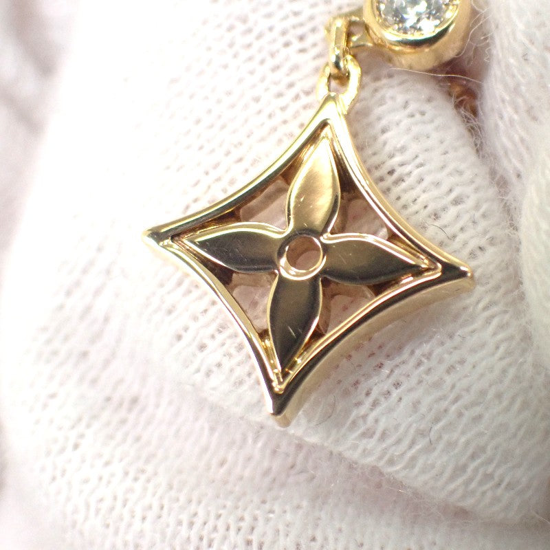 ルイヴィトン LOUIS VUITTON モノグラム・イディール Q96168 ピアス K18イエローゴールド ダイヤモンド レディース【中古】【ABランク】