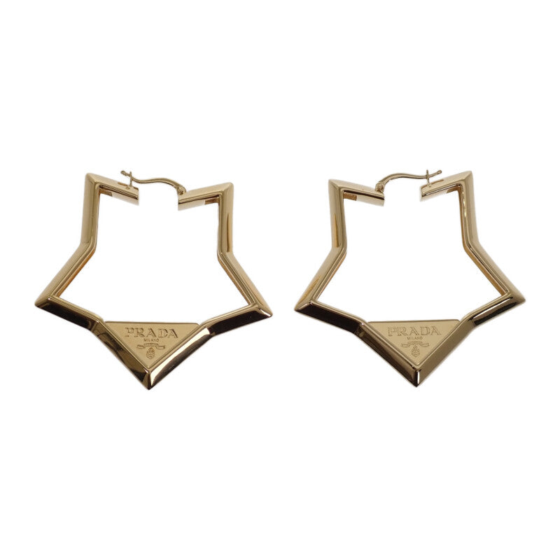 プラダ PRADA メタル 1IO147_2C41_F0056 ピアス メタル ゴールド レディース【中古】【Aランク】