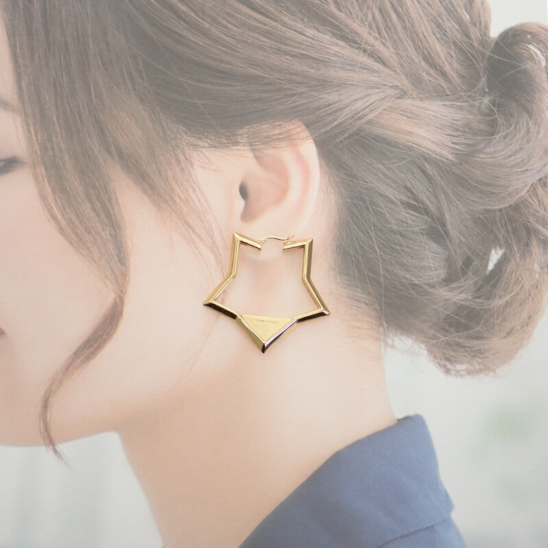 プラダ PRADA メタル 1IO147_2C41_F0056 ピアス メタル ゴールド レディース【中古】【Aランク】