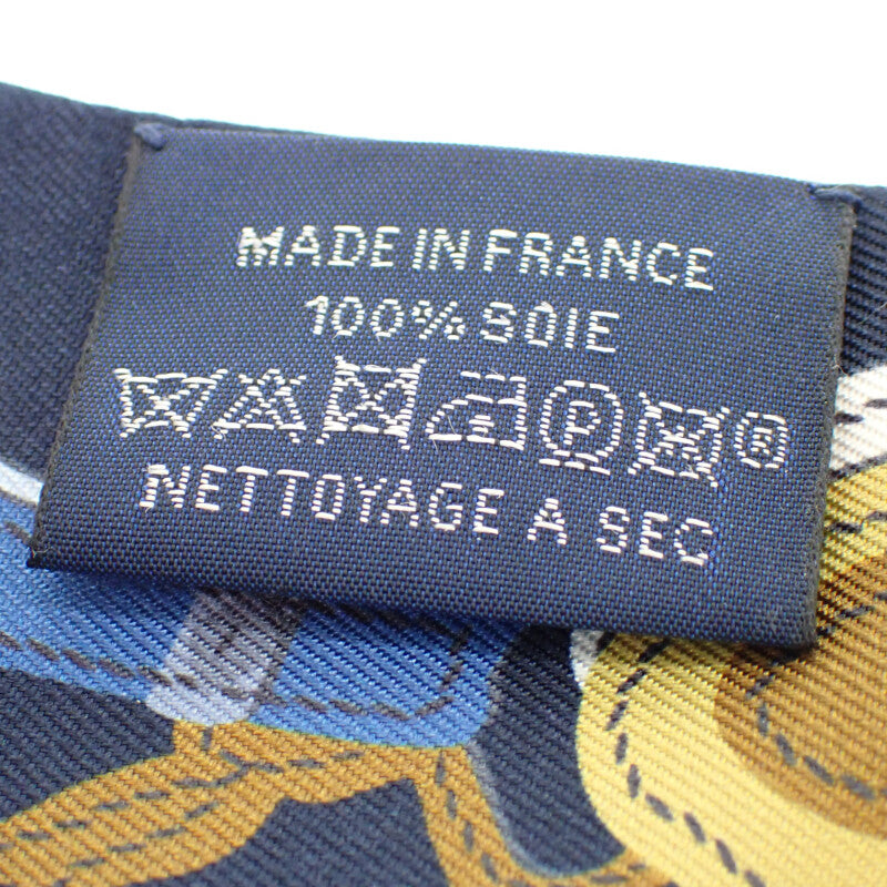 エルメス HERMES ツイリー BRIDES de GALA スカーフ シルク ネイビー レディース【中古】【Aランク】