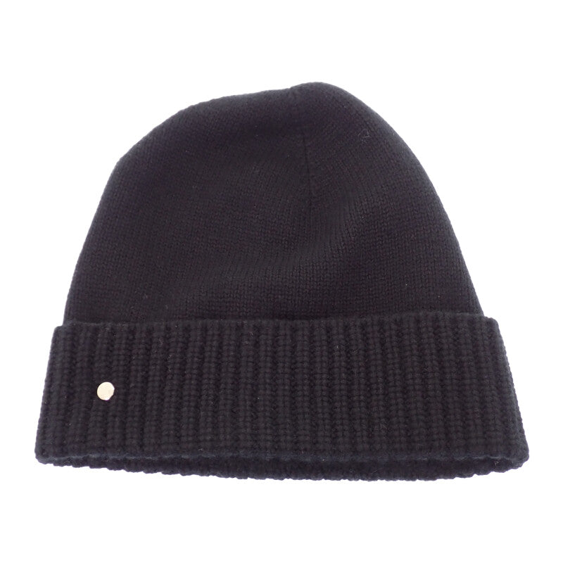 エルメス HERMES クルー・ド・セル M ニットキャップ カシミヤ ブラック レディース ユニセックス【中古】【Aランク】