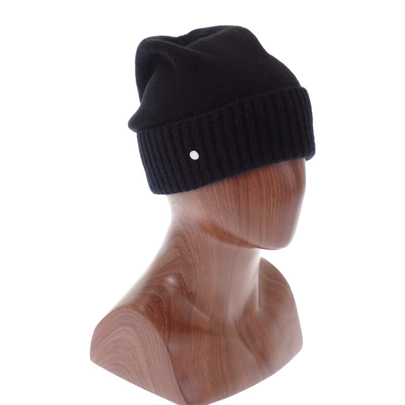 エルメス HERMES クルー・ド・セル M ニットキャップ カシミヤ ブラック レディース ユニセックス【中古】【Aランク】