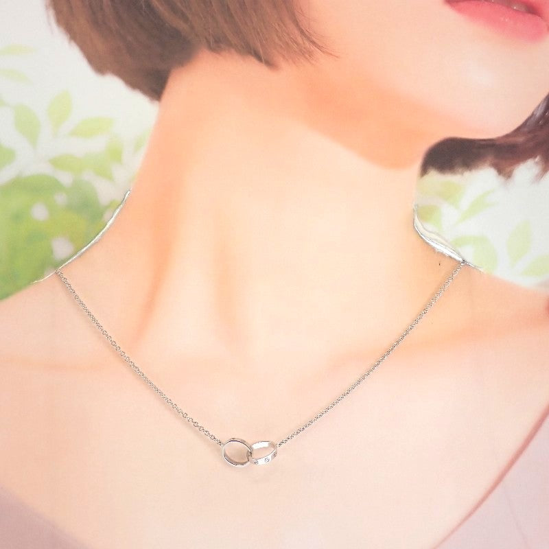 カルティエ CARTIER LOVE ベビーラブ B7212500 ネックレス K18ホワイトゴールド レディース【中古】【Aランク】
