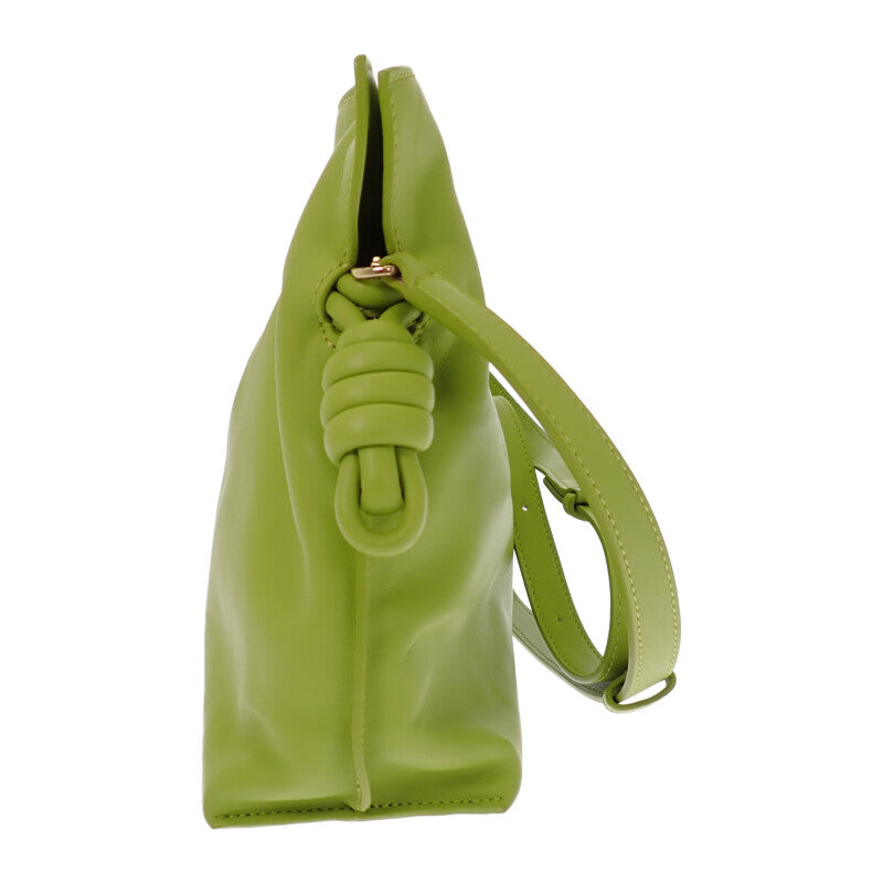 ロエベ LOEWE フラメンコクラッチ ミディアム A411FC1XBF 2WAYバッグ ショルダーバッグ カーフ ライムイエロー レディース【中古】【Aランク】