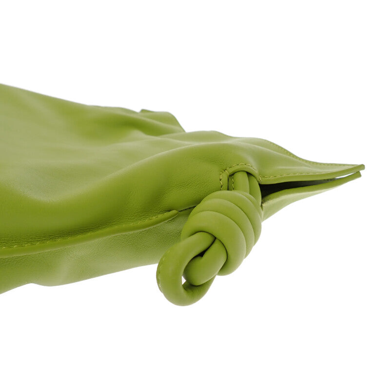 ロエベ LOEWE フラメンコクラッチ ミディアム A411FC1XBF 2WAYバッグ ショルダーバッグ カーフ ライムイエロー レディース【中古】【Aランク】