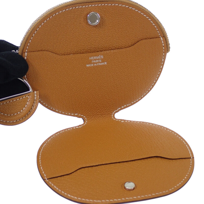 エルメス HERMES インザループウィンク H083153CJA コインケース レザー キャラメル ブラウン シルバー金具 レディース ユニセックス【中古】【Aランク】