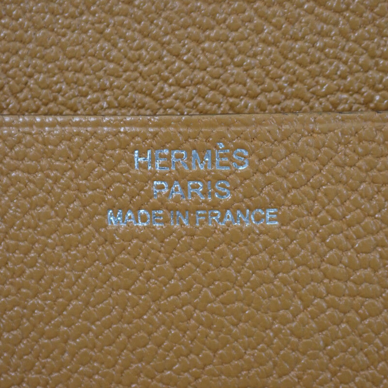 HERMES In the Loop Wink H083153CJA Coin Purse Leather Caramel Brown Silver Hardware Women's Unisex [Used] [A Rank]