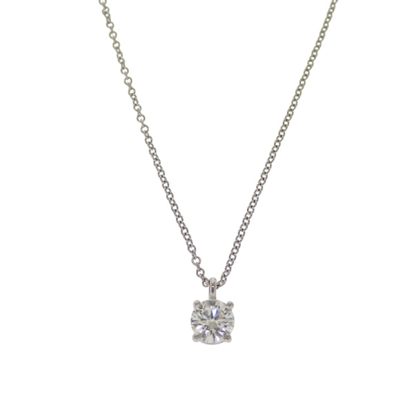 ティファニー TIFFANY&Co. ソリティア 1PD ネックレス Pt950プラチナ ダイヤモンド レディース【中古】【Aランク】