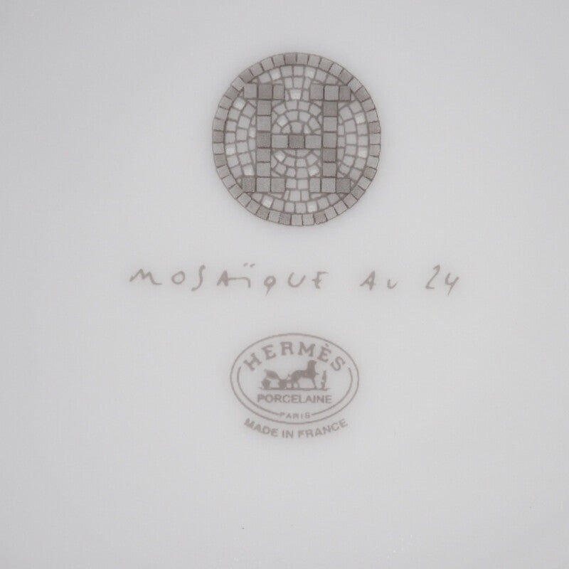 エルメス HERMES モザイク24 マグカップ ポーセリン グレー【中古】【Sランク】