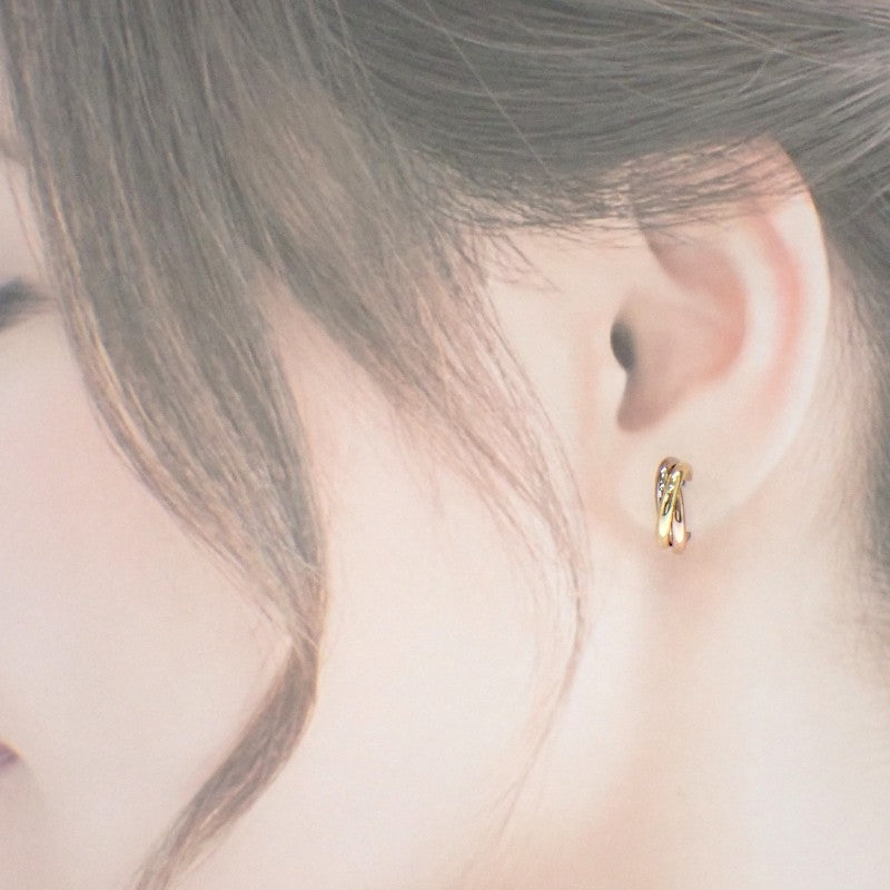 カルティエ CARTIER トリニティ イヤリング 旧型 B8017100 ピアス K18イエローゴールド K18ピンクゴールド K18ホワイトゴールド レディース【中古】【Aランク】