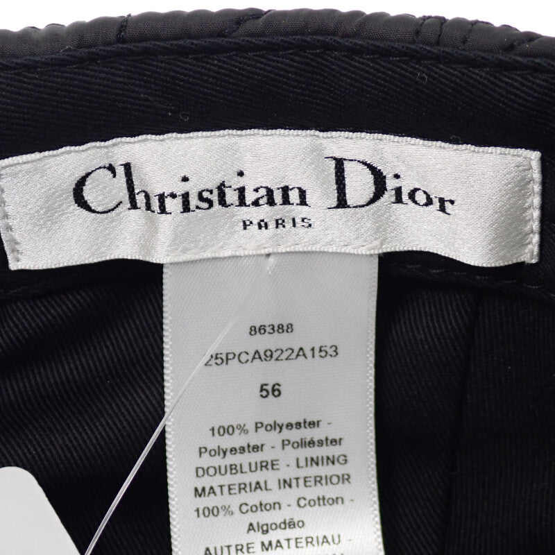 ディオール Dior D-PLAYER 56 25PCA922A153 キャップ ナイロン ブラック Noir レディース【中古】【Aランク】