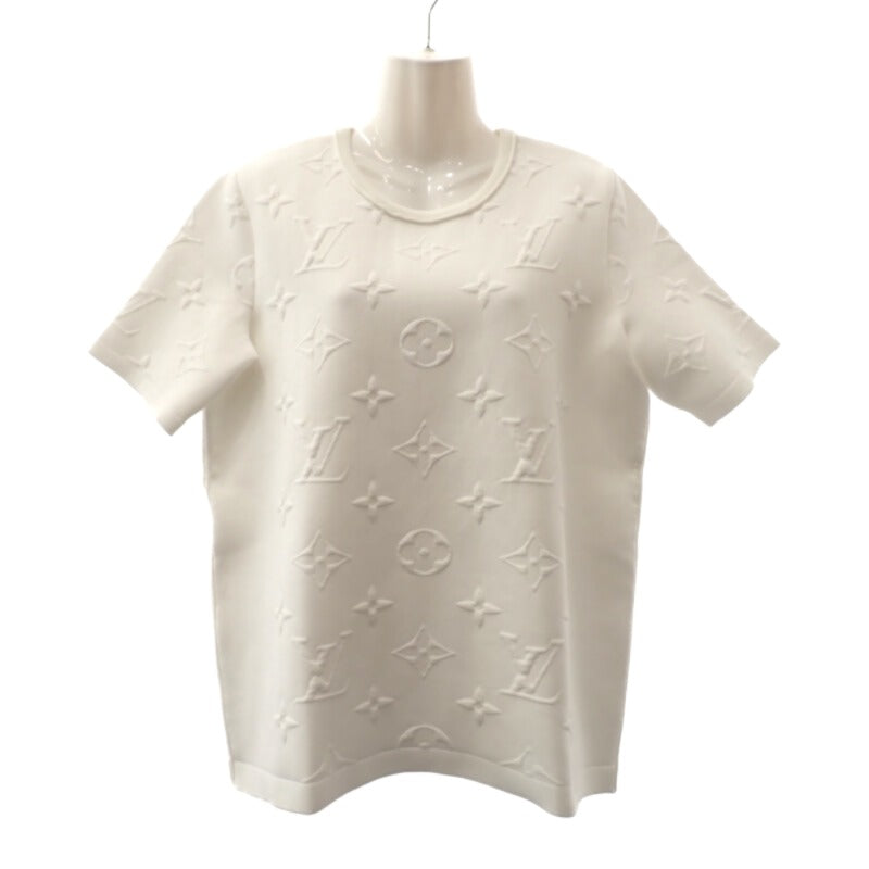 ルイヴィトン LOUIS VUITTON 3Dモノグラム Tシャツ XL モノグラム 半袖Ｔシャツ コットン ナイロン ホワイト レディース【中古】【Aランク】