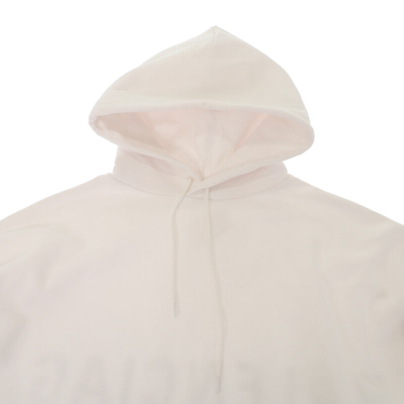 バレンシアガ BALENCIAGA オーバーサイズ フーディ プルオーバー M 556143TAV379000 パーカー コットン ホワイト メンズ レディース【中古】【Aランク】