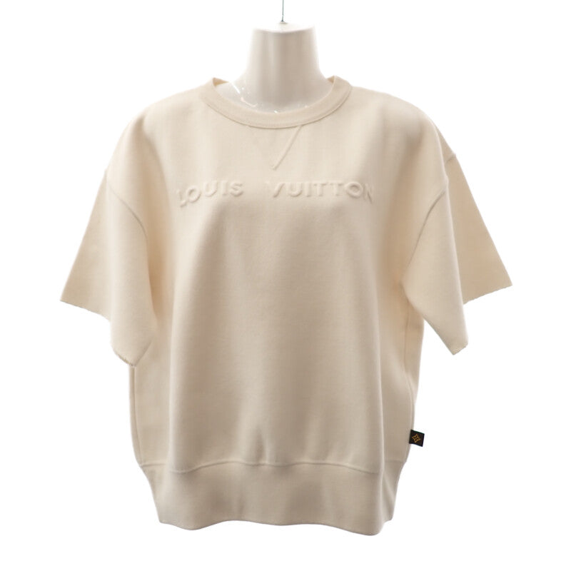 ルイヴィトン LOUIS VUITTON エンボスシグネチャーセーター S ニット ウール カシミヤ ナイロン ホワイト レディース メンズ ユニセックス【中古】【Aランク】