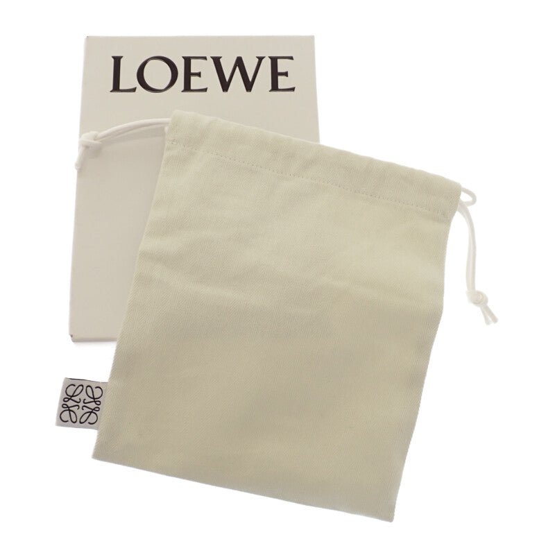 ロエベ LOEWE アナグラム トライフォールド コンパクトウォレット C821TR2X16 三つ折り財布 ペブルグレインカーフ サンド ベージュ系 シルバー金具 レディース【中古】【Aランク】