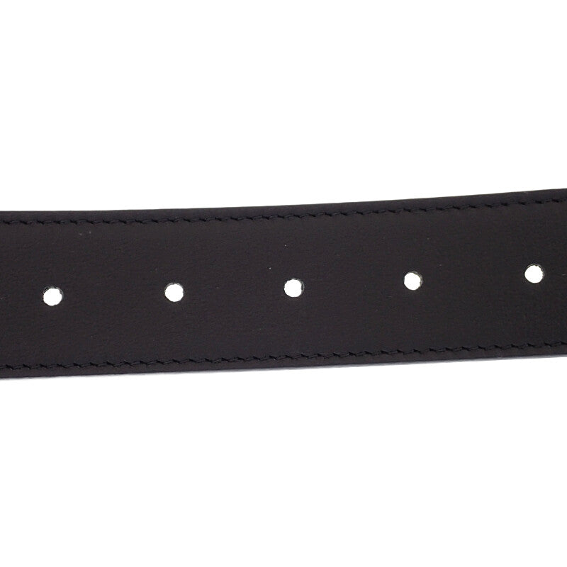 フェンディ FENDI FFスクエアベルト 100 7C0424AGR9F0GXN ベルト レザー ブラック シルバー金具 メンズ【中古】【Aランク】