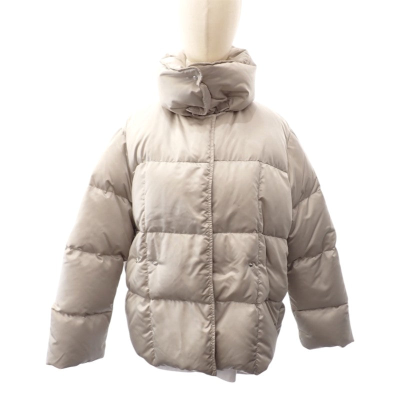 モンクレール MONCLER COUA ショートダウン ノーカラー H20931A0009559685 ダウンジャケット ナイロン ベージュ系 00 レディース【中古】【ABランク】