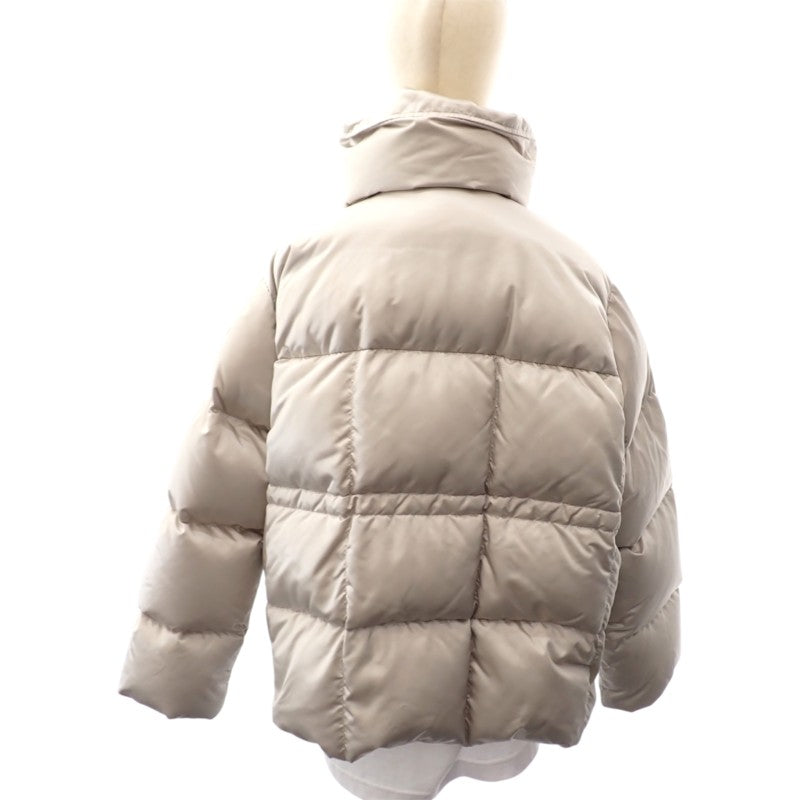 モンクレール MONCLER COUA ショートダウン ノーカラー H20931A0009559685 ダウンジャケット ナイロン ベージュ系 00 レディース【中古】【ABランク】