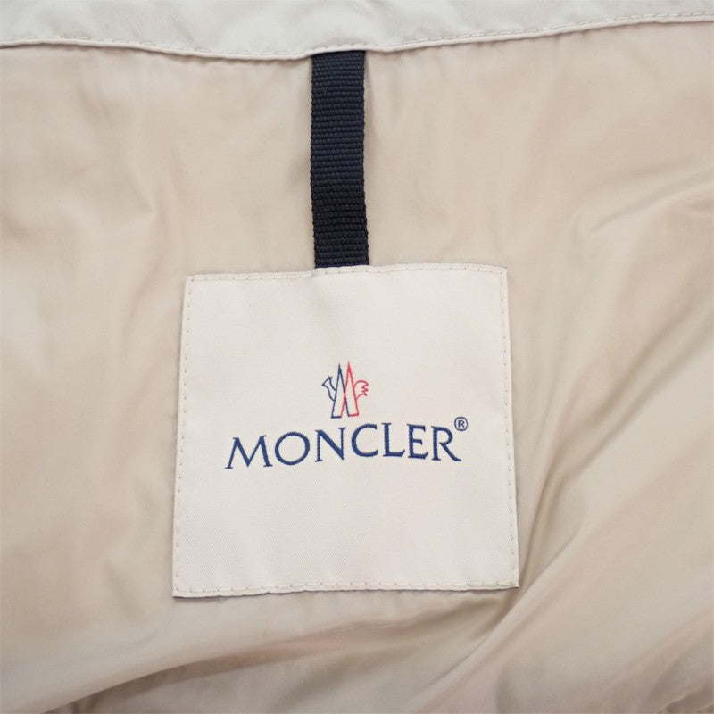 モンクレール MONCLER COUA ショートダウン ノーカラー H20931A0009559685 ダウンジャケット ナイロン ベージュ系 00 レディース【中古】【ABランク】