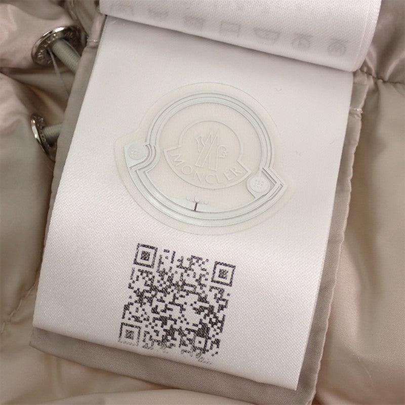 モンクレール MONCLER COUA ショートダウン ノーカラー H20931A0009559685 ダウンジャケット ナイロン ベージュ系 00 レディース【中古】【ABランク】