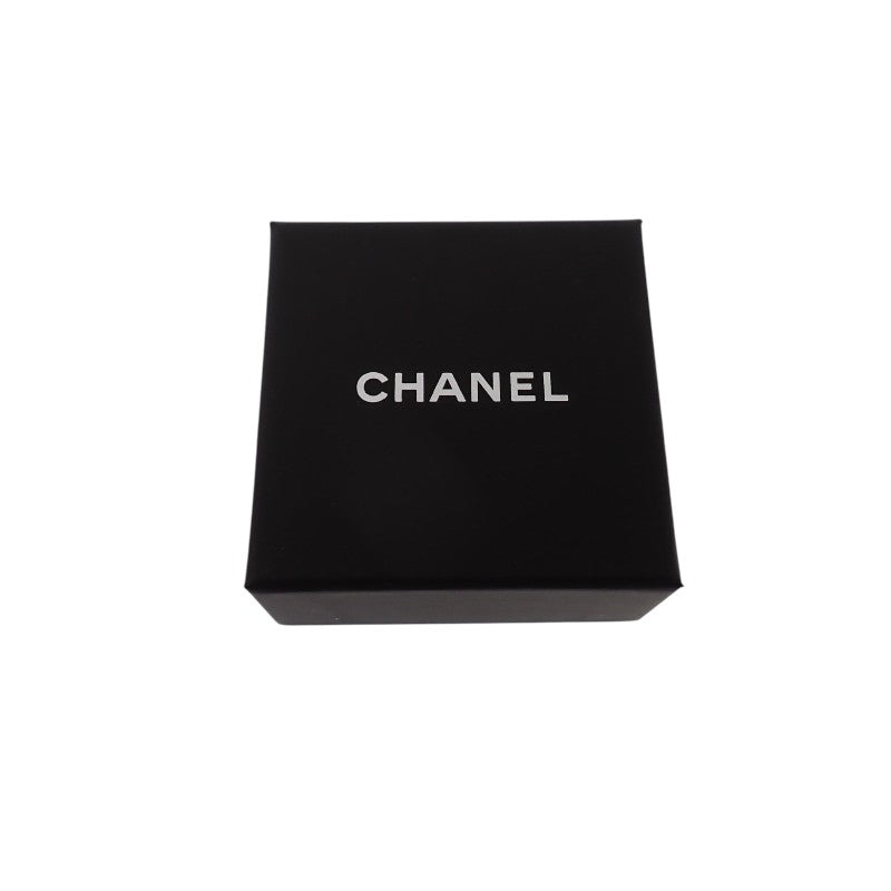 シャネル CHANEL CC ラウンド ABG409 ピアス メタル ストラス ブラック ゴールド レディース【中古】【Aランク】