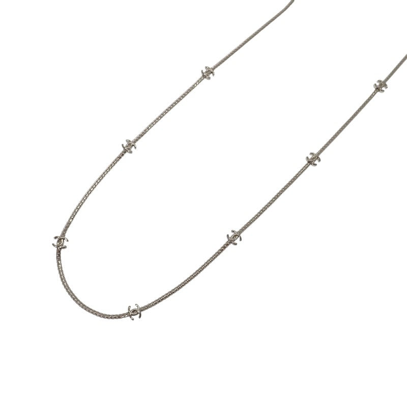 シャネル CHANEL ココマーク ロングネックレス ネックレス メタル シルバー レディース メンズ【中古】【Aランク】