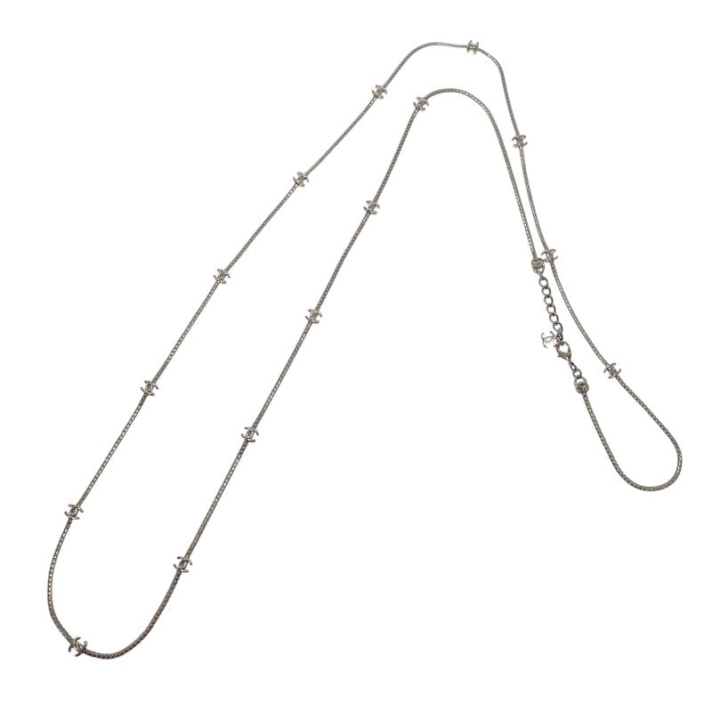 シャネル CHANEL ココマーク ロングネックレス ネックレス メタル シルバー レディース メンズ【中古】【Aランク】